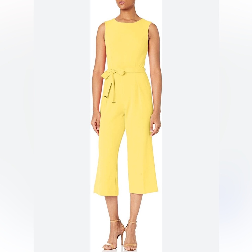 Tommy Hilfiger Yellow V-Neck Jumpsuit - Picture 9 of 10